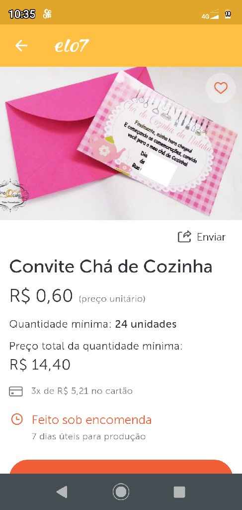 Convite chá de cozinha - 1