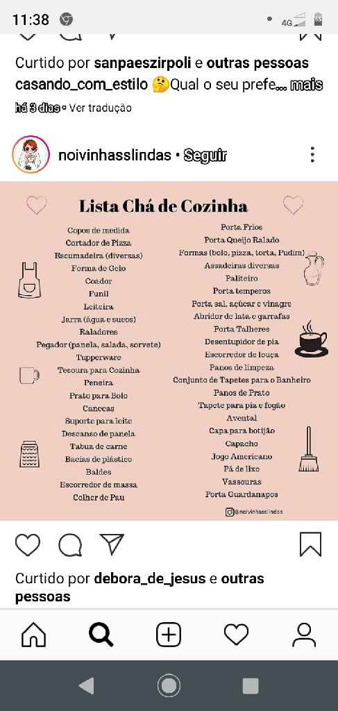 Lista de chá de cozinha em site - 1