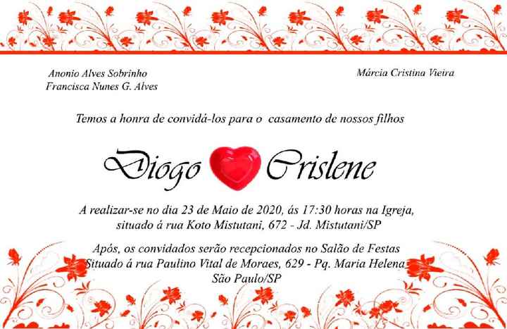 Convite de casamento - 1