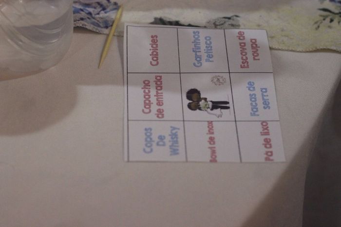Fizemos um bingo com utensilios domesticos
