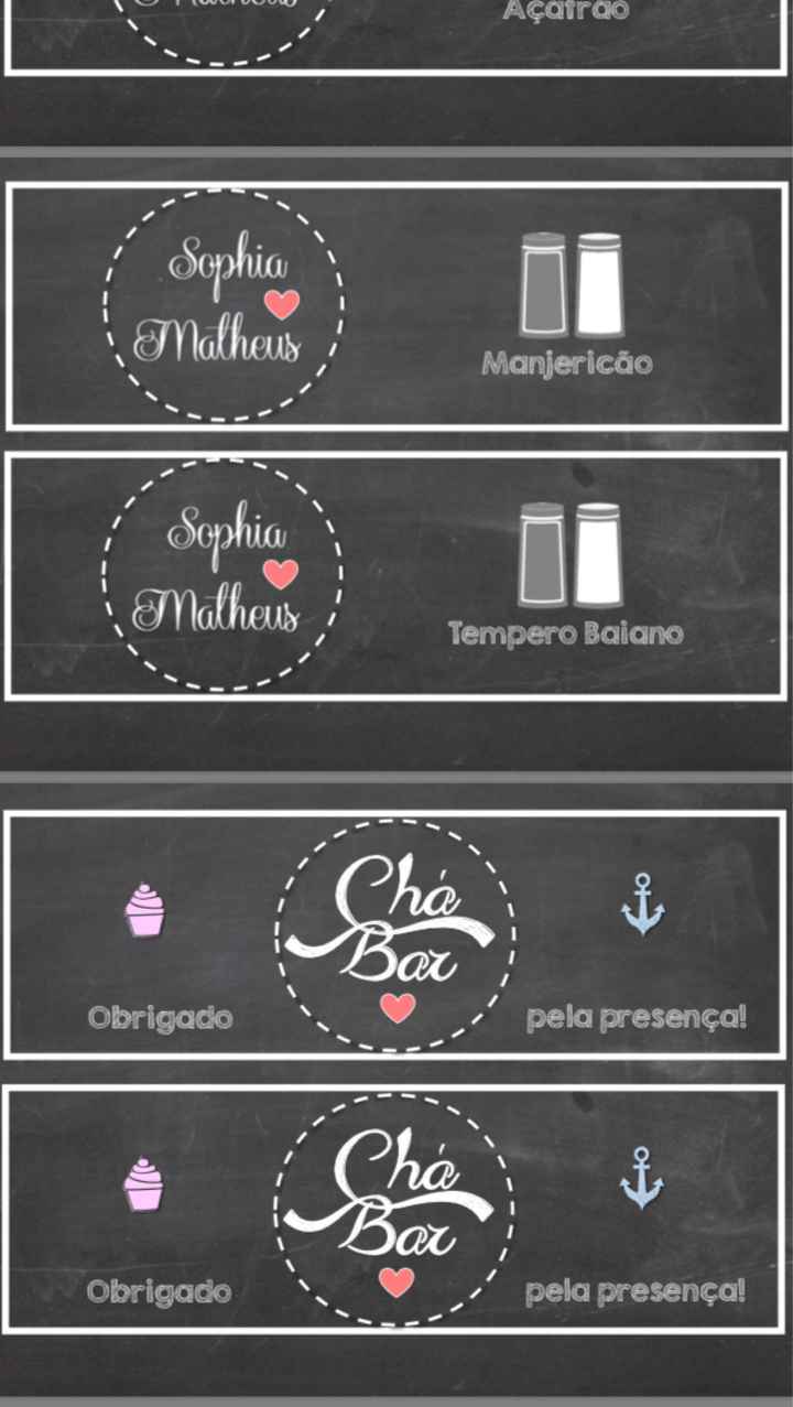 Chá/lembrancinhas - 1