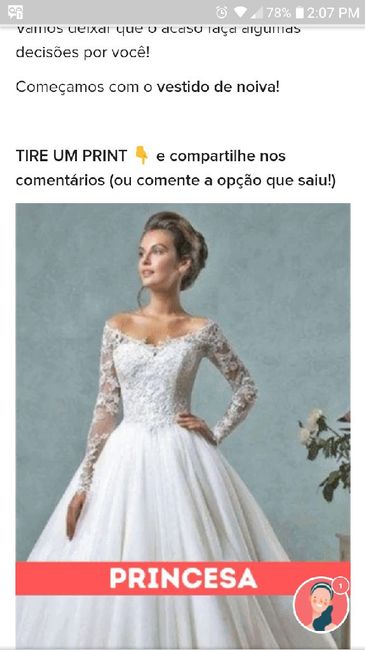 TIRE UM PRINT para decidir o vestido 1