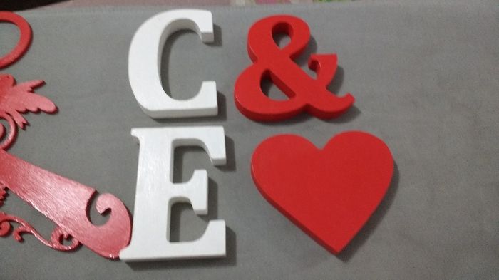 Letras e símbolos para a mesa do bolo
