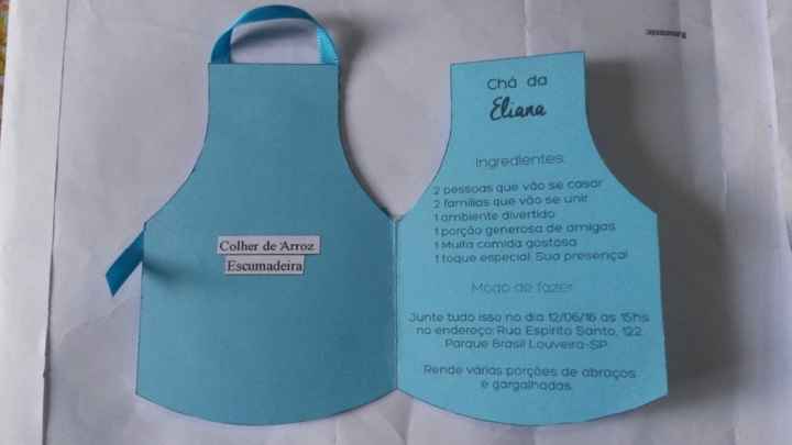 Convite Chá de Cozinha - Aberto
