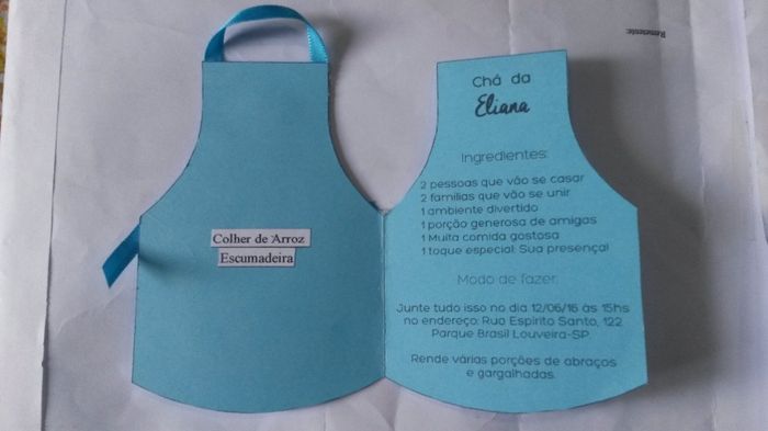 Convite Chá de Cozinha - Aberto