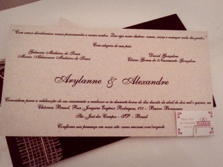 Convite de casamento
