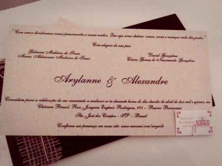 Convite de casamento
