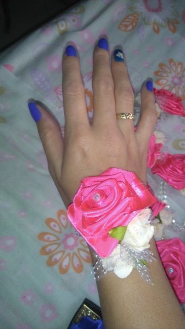 Corsage feito pela mamãe