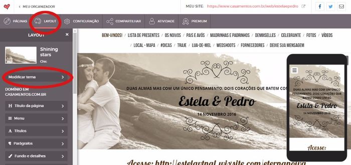 Como eu criei meu site do Casamentos.com.br 2