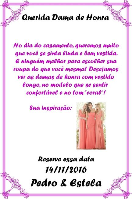 convidando para ser padrinhos