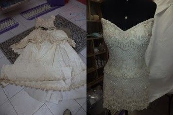 4. reformado/inspirado no vestido de noiva da mãe