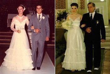 5. reformado/inspirado no vestido de noiva da mãe