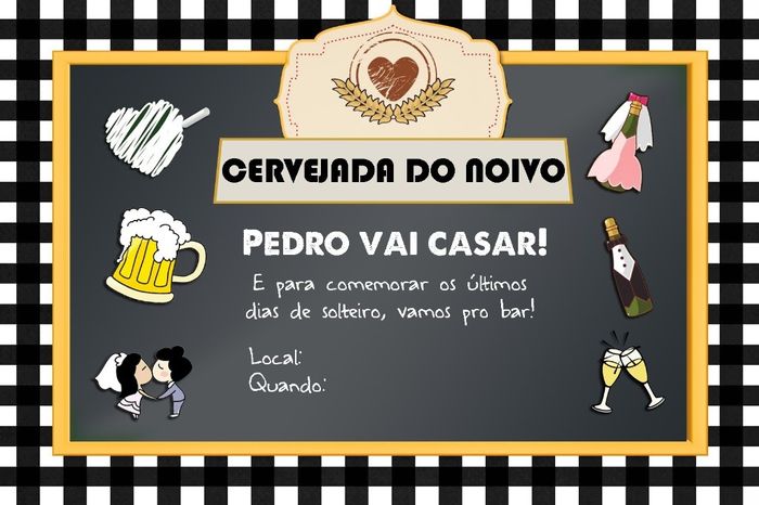 Convite Virtual Cervejada do Noivo