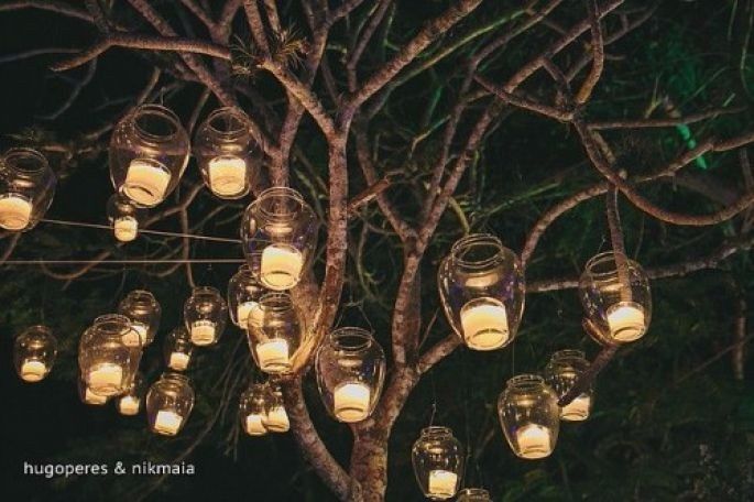 luzes no casamento