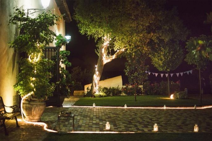luzes no casamento