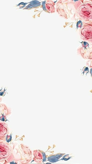 Convites / Menu  - Estampa floral azul e rosa 5