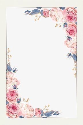 Convites / Menu  - Estampa floral azul e rosa 6