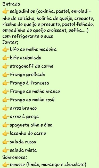 o que servir no jantar de casamento?? - 1