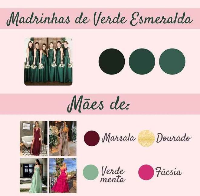 Cor para padrinhos e mãe dos noivos. 8