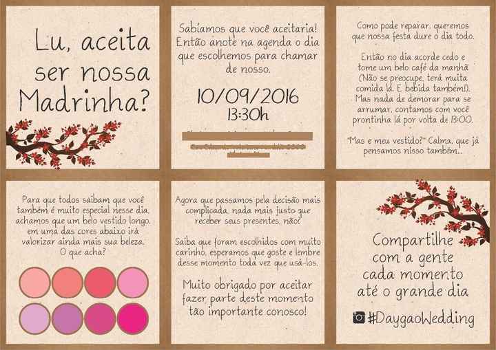 Convite Madrinhas
