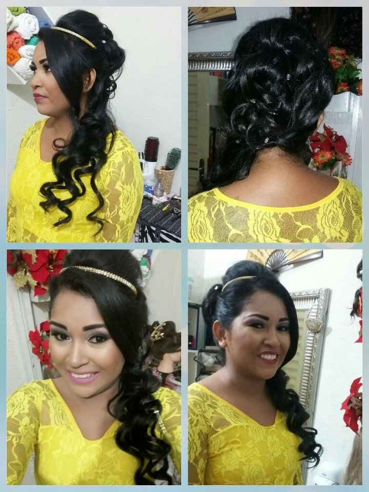 Teste penteado  e maquiagem - 1
