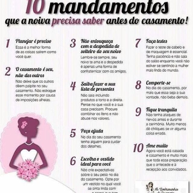 Os 10 mandamentos que a mulher tem que saber antes de casar - 1