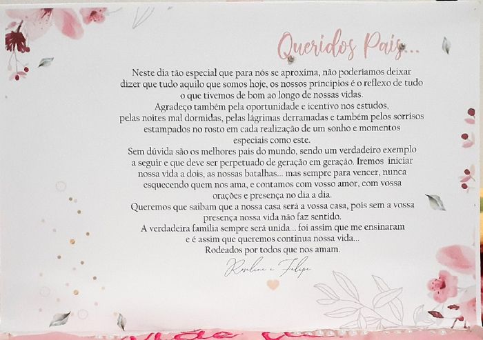 Presente: Pais da Noiva, Irmã e Sogra ❤ 3