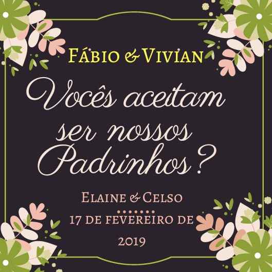  Rótulo convite para padrinhos - 1