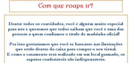 O que escrever no convite para pedir para as madrinhas usarem a mesma cor - 1