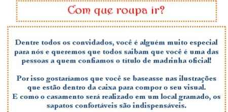 O que escrever no convite para pedir para as madrinhas usarem a mesma cor - 1