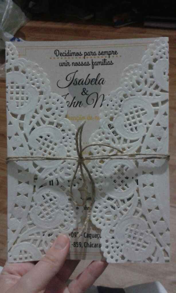 Doilies convites de casamento - 1