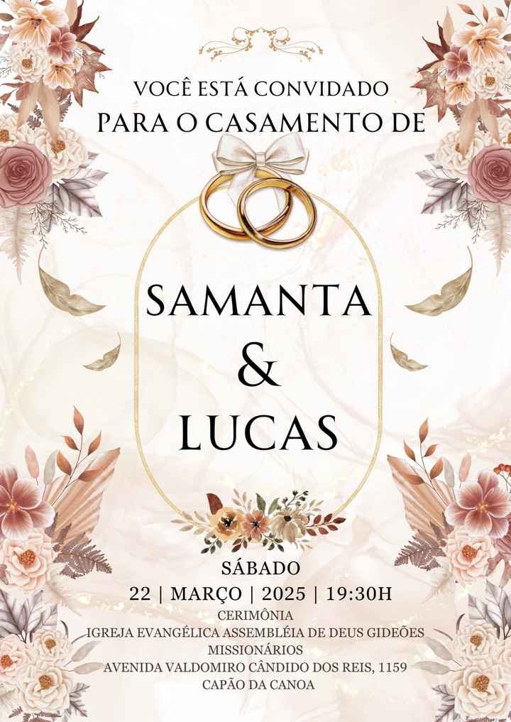 Meu convite de casamento por adesão está bom - 1