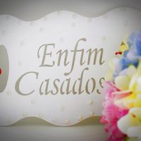 Plaquinha Enfim Casados.