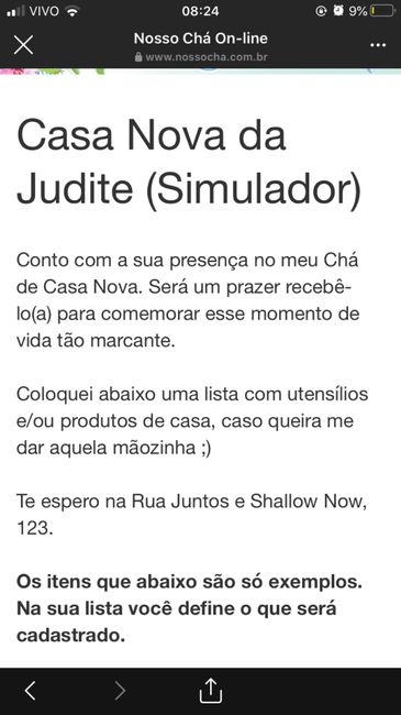 Site para lista de chá de panela 6