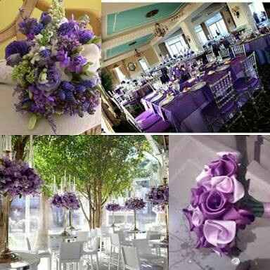 As cores do meu casamento roxo com lilás e branco - 1