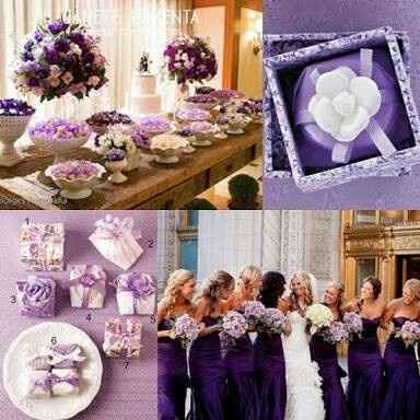 As cores do meu casamento roxo com lilás e branco - 2