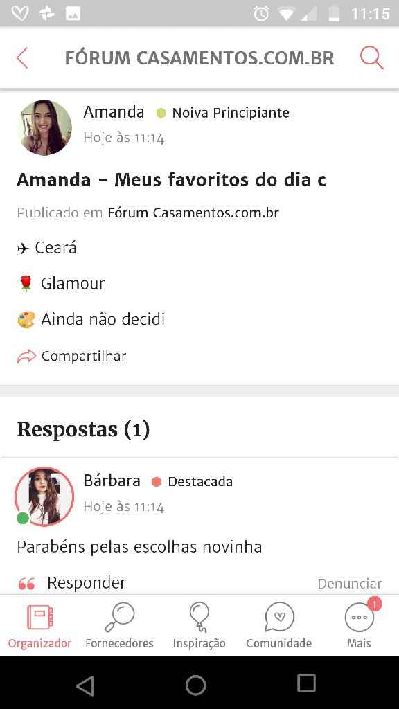 ÚLTIMO PASSO: Compartilhe seus favoritos de casamento! - 1