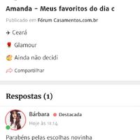 ÚLTIMO PASSO: Compartilhe seus favoritos de casamento! - 1