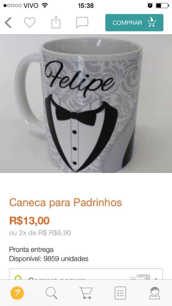 Presentes de padrinhos - 2