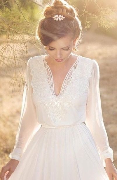 Vestido de noiva para casamento de manhÃ. - 5