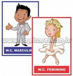 Plaquinha w.c