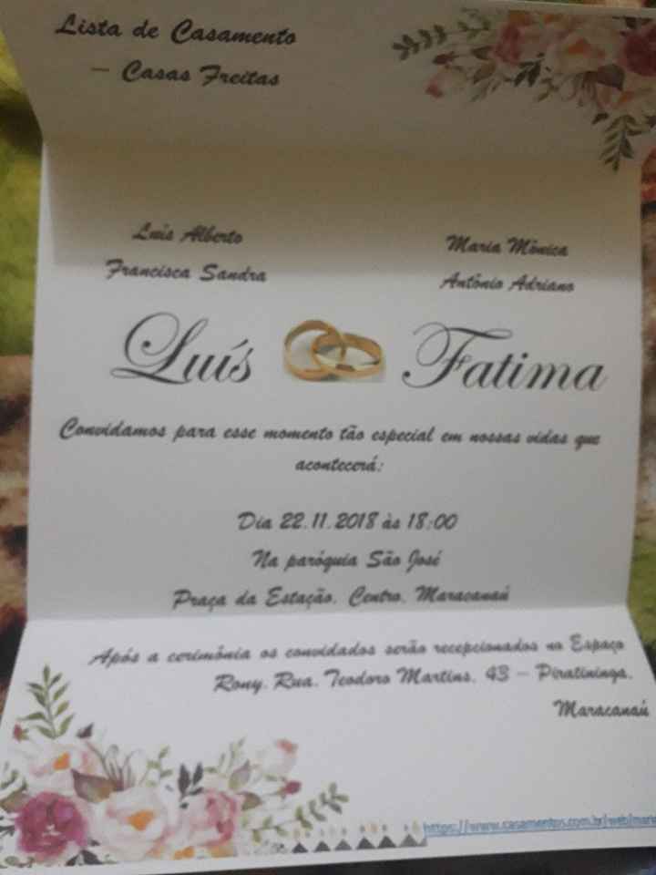 Convite de casamento - 1