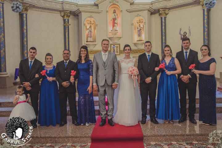 Buquê de corações de feltro das madrinhas
