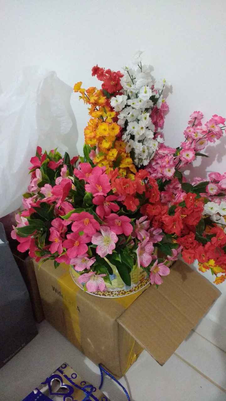 Minhas flores para os centros de mesa
