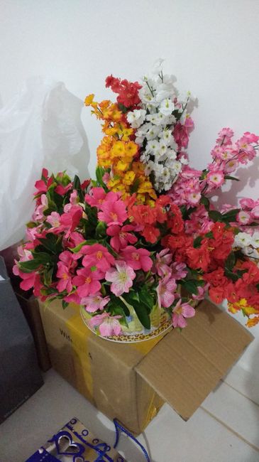 Minhas flores para os centros de mesa