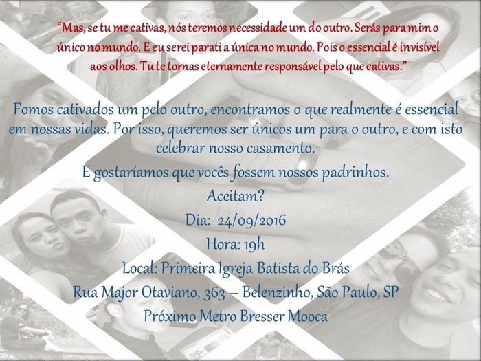 Convite Padrinhos