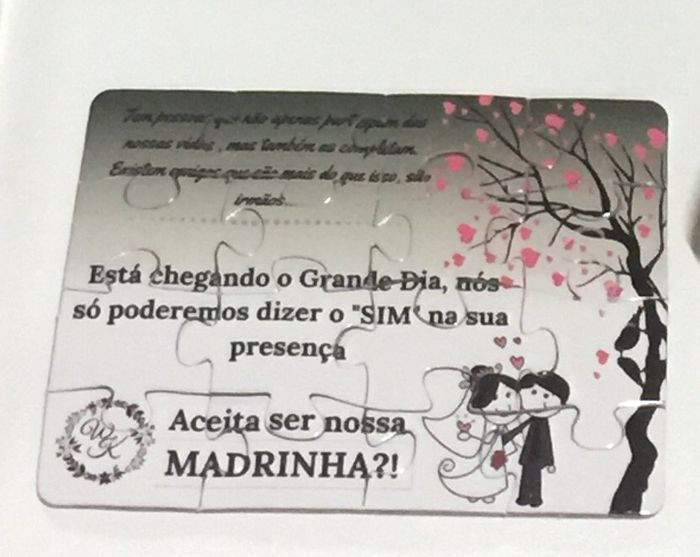 Convite de padrinhos, madrinhas, daminhas e pajem - 2