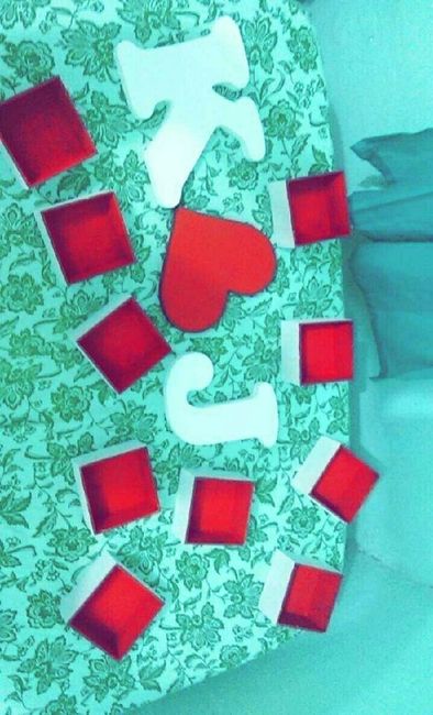 Letras e caixinhas  doa padrinhos pintadas !! - 1