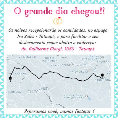 Mapinha para chegar a Recepção 