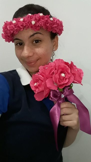 Buque e tiara de flores 
